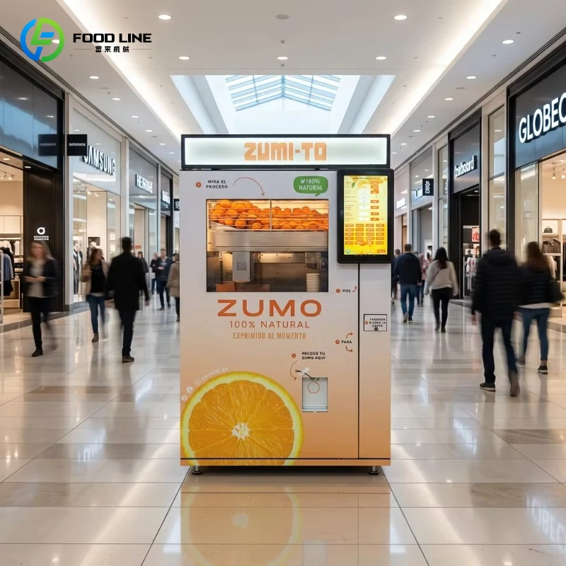 Popular Customized Vending Machine Fresh Orange Juice with Self-Cleaning System for Shopping Centers Airports