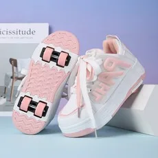 أحذية رياضية للأطفال في الهواء الطلق زلاجات دوارة أحذية صف واحد عجلة أطفال أحذية منزلقة أربع عجلات للأولاد والبنات أحذية رياضية للأطفال