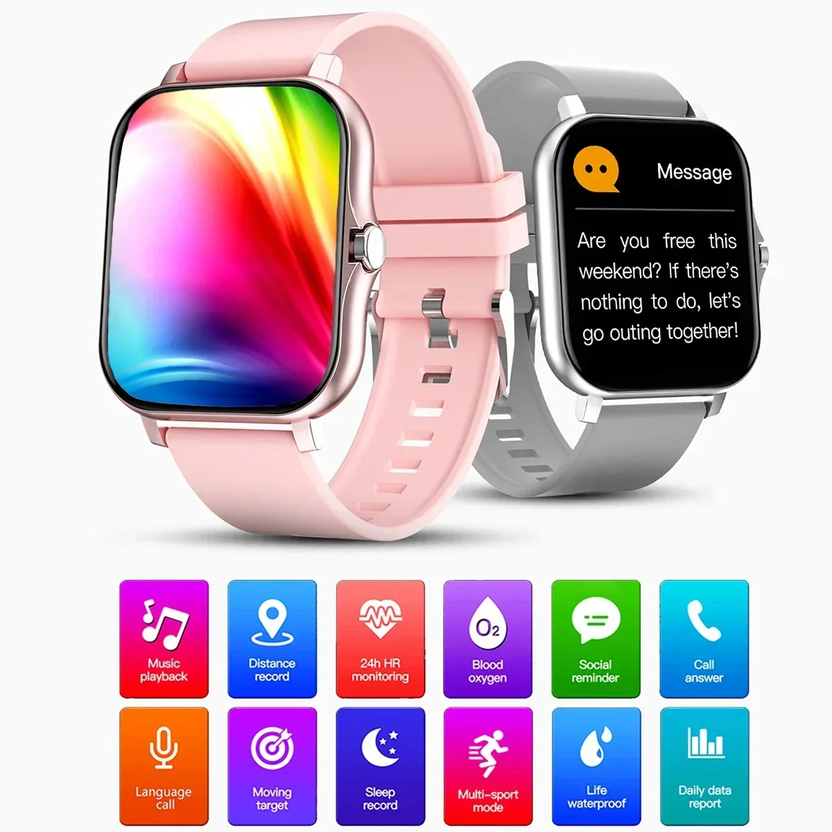 2024 Smartwatch 1.9inch HD Display Custom Dial reloj Smarthwhatch Masculino For Men Women Bluetooth Call Android ios Smart Watch