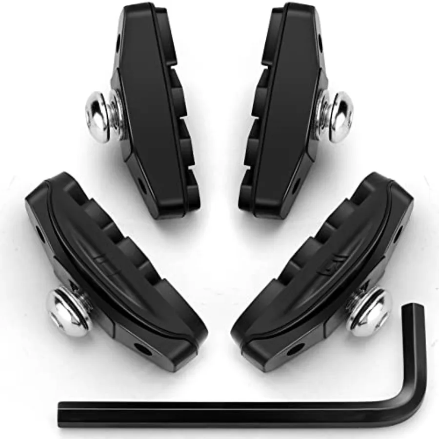 

Road bicycle caliper brake pads, premium rubber compound, black, 50mm length, includes Allen wrench for easy installation