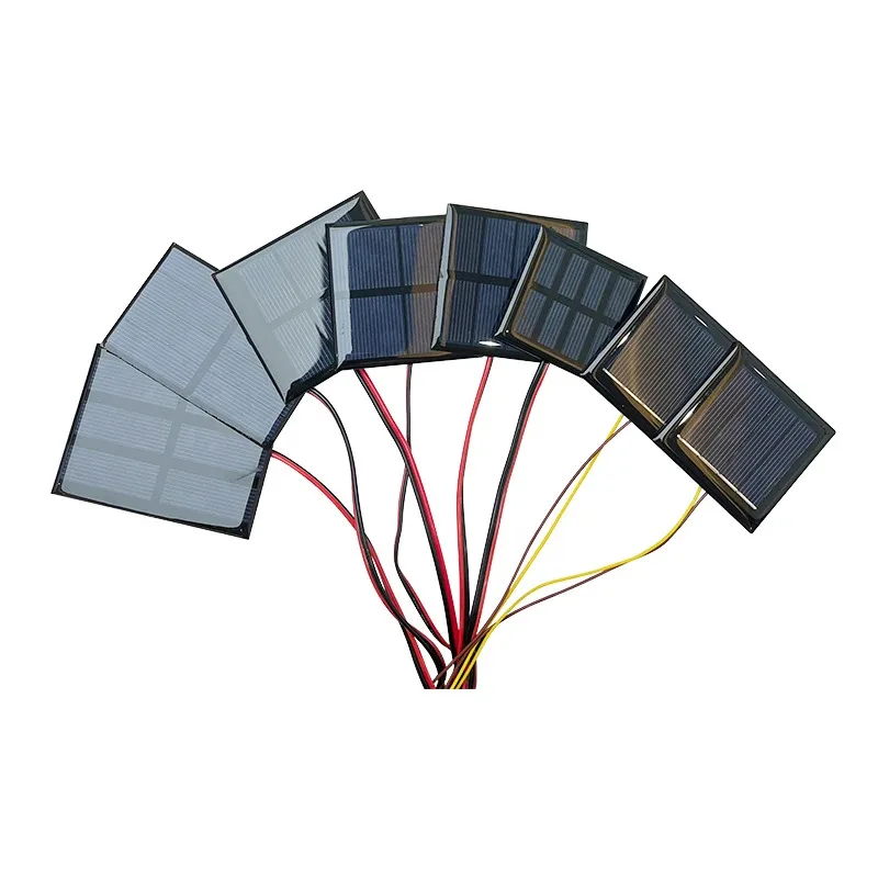 1PC 1V 1.5V 2V 2.5V 3V 3.5V Mono/poly Solar Panel 50mA 80mA 100mA 130mA 150mA 300mA Mini Round/Square DIY Solar Charger