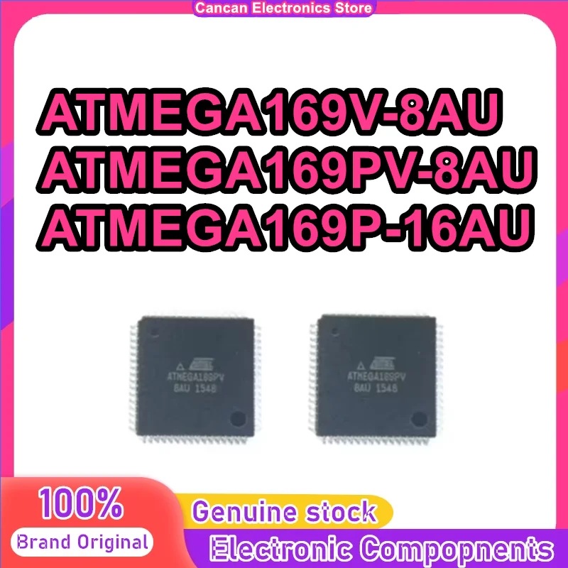 ATMEGA169PV-8AU ATMEGA169P-16AU ATMEGA169V-8AU ATMEGA169PV ATMEGA169P ATMEGA169V ATMEGA169 ATMEGA IC MCU Chip TQFP-64 in Stock