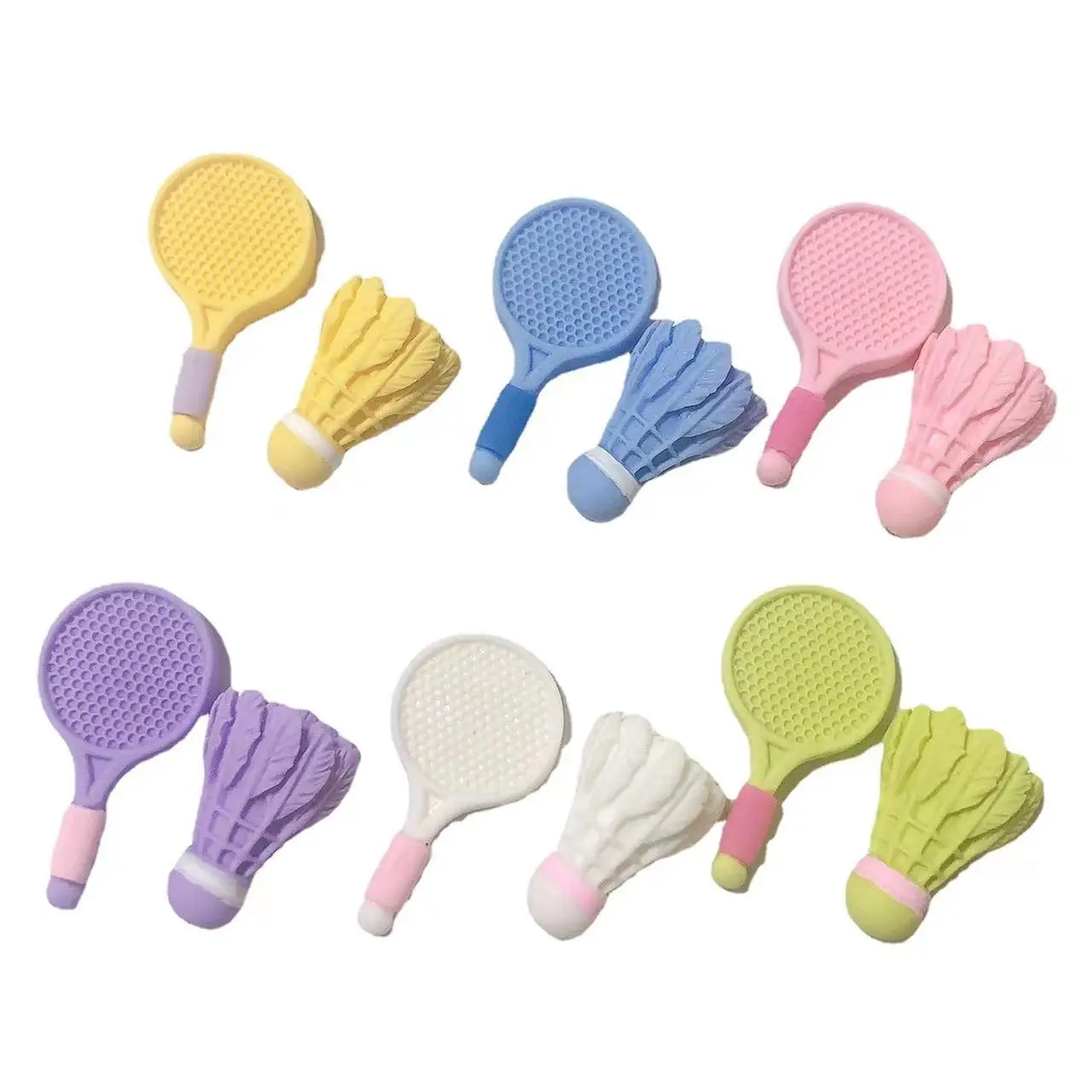 Earring For Women Chidren Resin Handmade Simulation Badminton Badminton Racket Drop Earrings Funny Gift