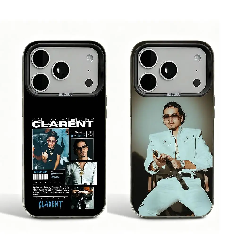 Funda C-Clarent Kp Enzaciao Casamigos Negra Mate para iPhone 16 15 17 14 11 12 13 Pro Max con Protector de Lente y Diseño Impreso