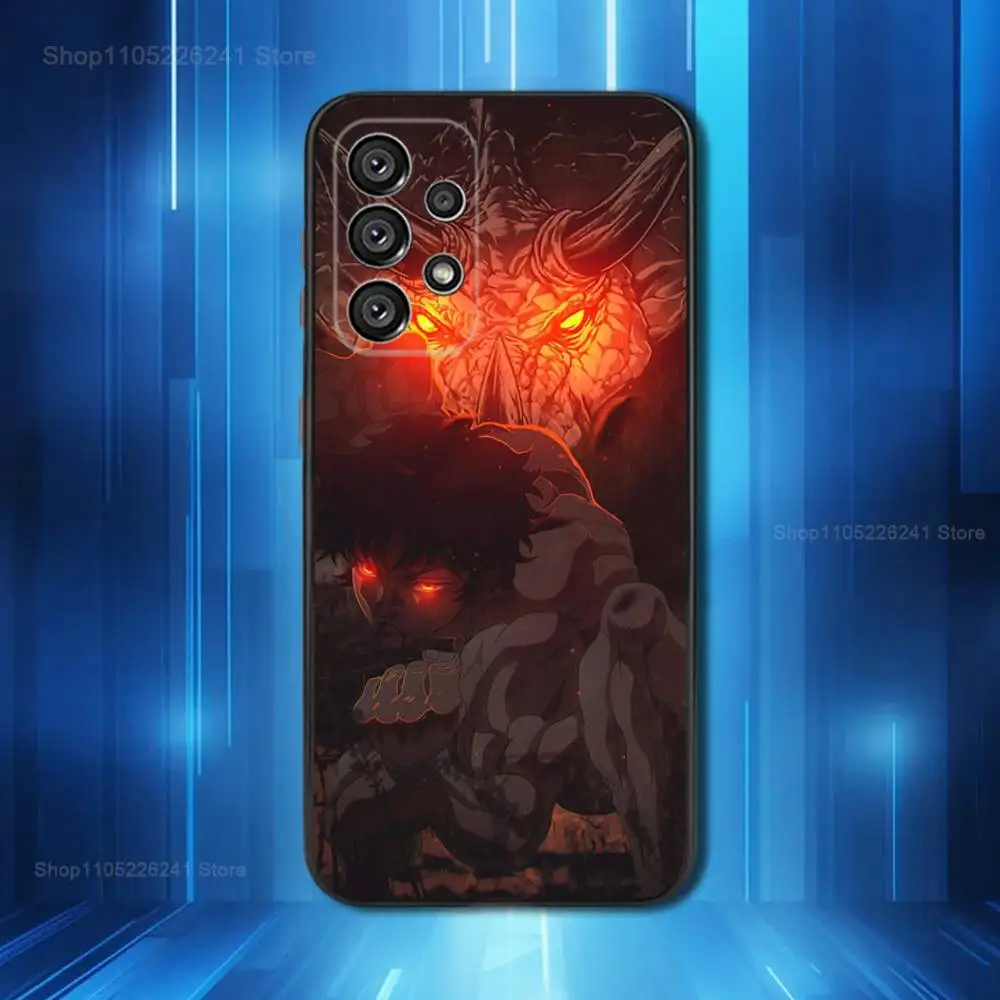 Cool B-Baki H-Hanma Anime لهاتف Samsung Galaxy A53,31,52,72,41,Note,J7,8,9,5G,22,73,32,71, حافظة سيليكون سوداء ناعمة
