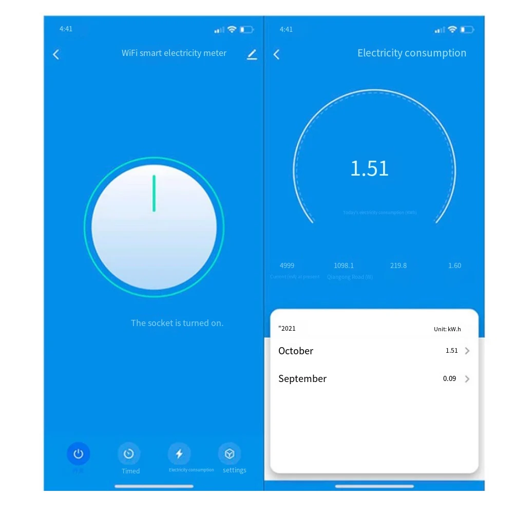 ATMS1601 for Smart for WiFi Timer with 100 Program Scheduler and for Real Time for Power Data Display Through Mobile Application