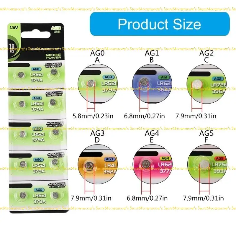 W91A 10PIECES COMPACTAMENTE BOTURAS ALCALINAS BATERIAS CELULA COINA para vários usos