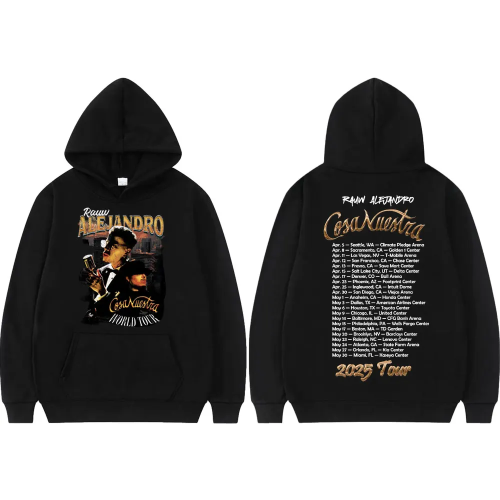 

Rauw Alejandro Cosa Nuestra Tour 2025 Hoodie Vintage Fashion Oversized Pullovers Men Women Casual Loose Long Sleeve Sweatshirts