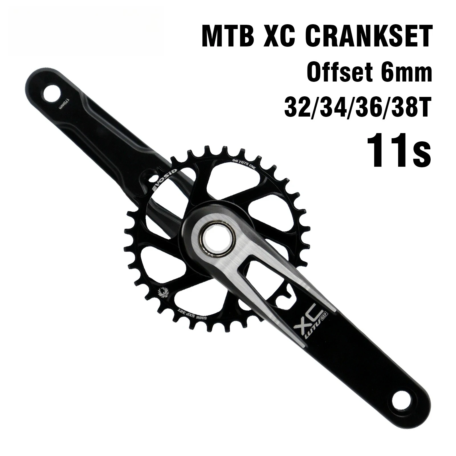 

Bicycle Crankset 170 175mm with Bottom Bracket 32T 34T 36T 38T Forged Cranks 24mm Aluminum Alloy Bike Cranks