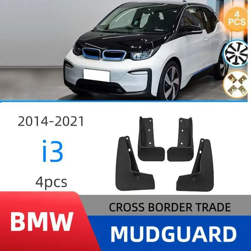 

4PCS For BMW i3 14-21 Mudguard Front and Rear Automotive Parts Splash Proof Cars Mudguard Mud Flaps Wheel Guards Accessories