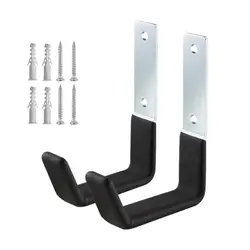 Versatile Metal Wall Hooks for Garage Storage Organization Heavy Duty L-shaped Utility Hooks for Garden Hose Tools Supplies