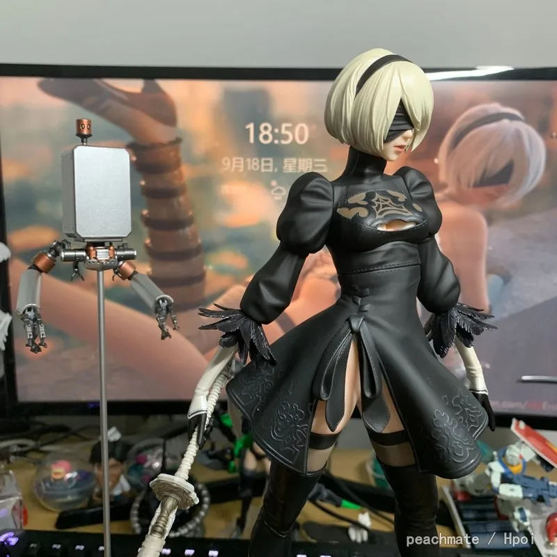 28cm NieR Automata 2B Model Action Figurine Collectible Anime Figures Figurine Statue Collectible Dolls Decoration Toys Gift