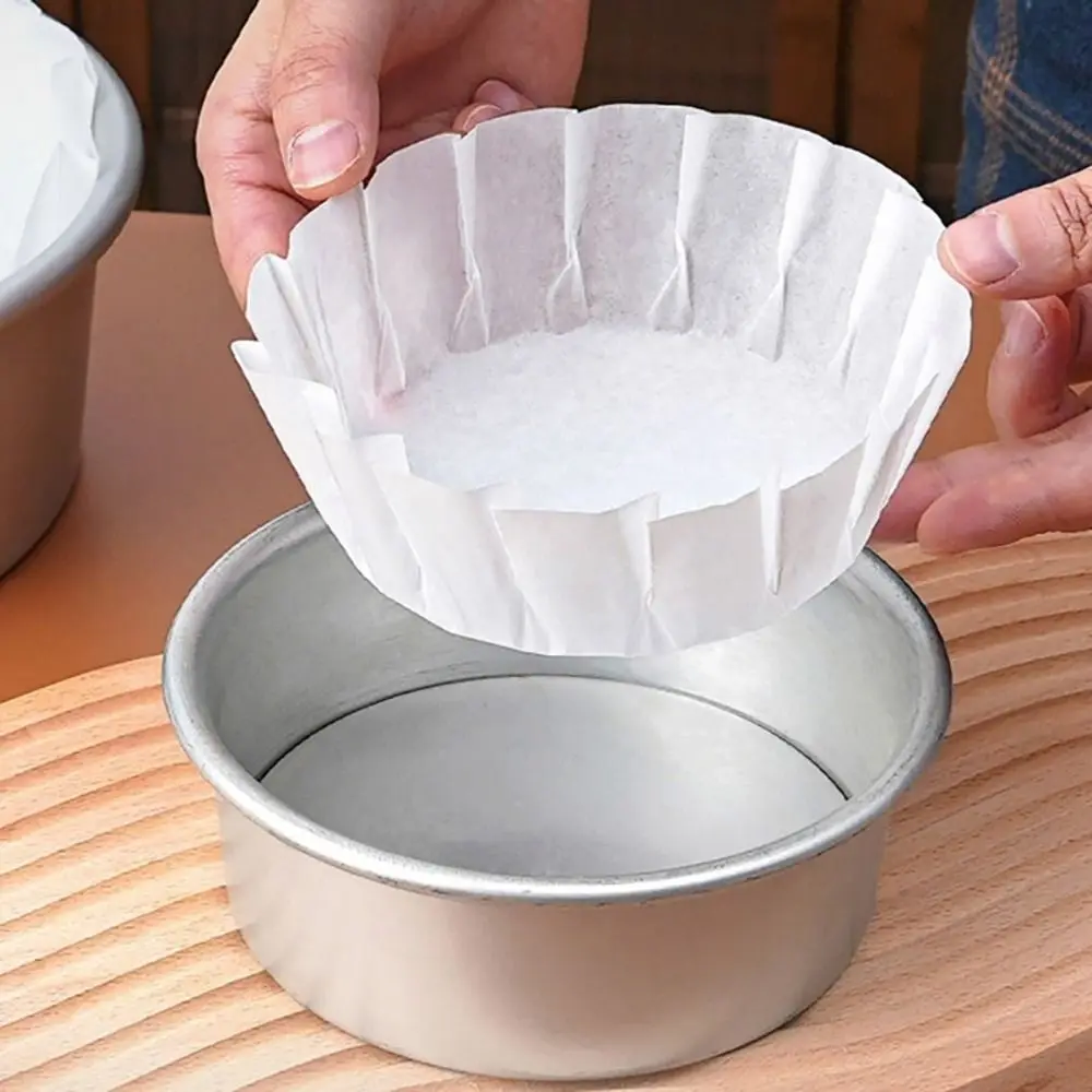 50Pcs Kitchen Use Baking Papers Foldless Disposable 4/6/8inch Basques Cake Paper Oilproof Cake Wrap Cupcake Liner