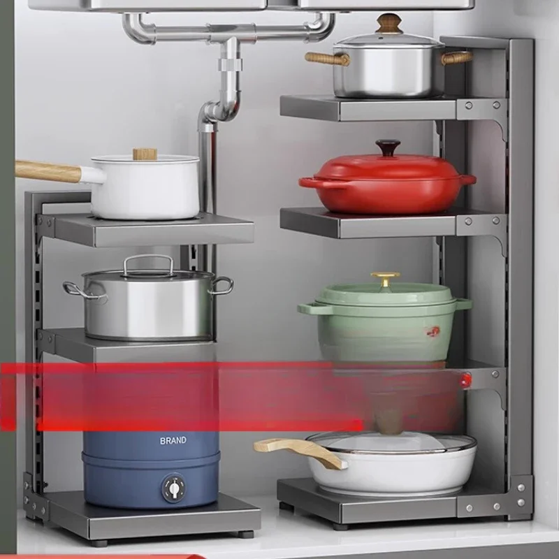 Kitchen Household Multi-layer  Under Cabinet Sink Countertop Layered Shelf