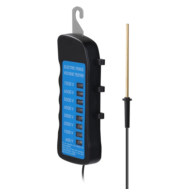 

SHGO-Electric Fence Voltmeter 600V-7KV Fence Tester For Livestock Horse Garden No Battery Needed With 8 Indicator Lights