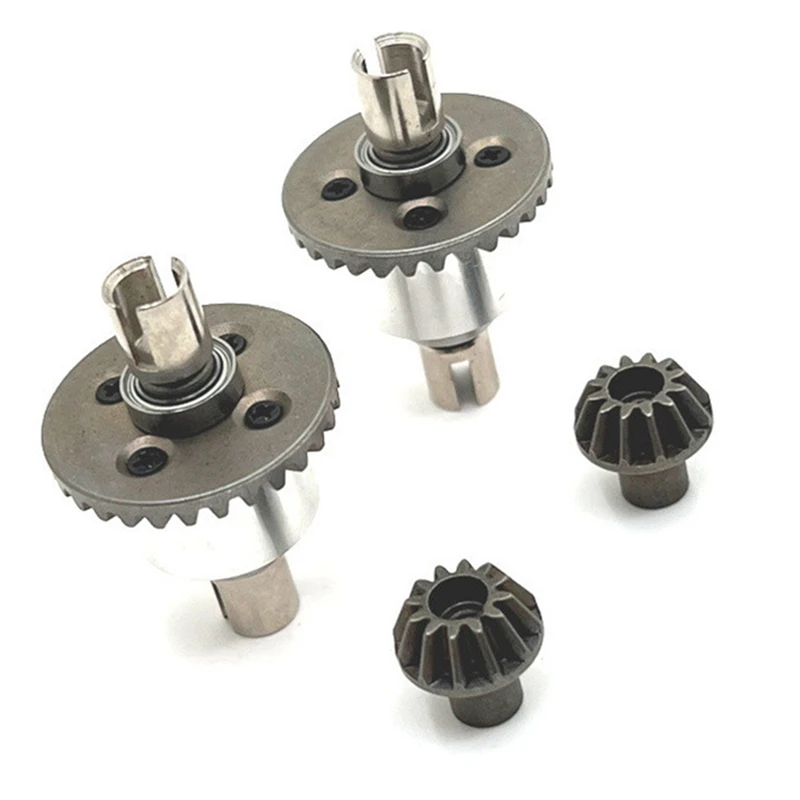 Geschikt voor 1/14 1/12 144001 124008   R/C Auto Vervanging Metalen Upgrade Voor- en Achterdifferentieelen