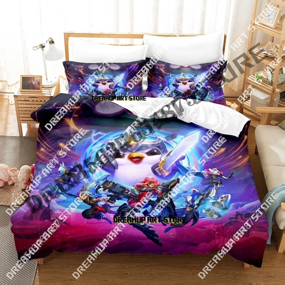 

3D Print Game TFT Teamfight Tactics Bedding Set Single Twin Full Queen King Size Bed Set Adult Kid Bedroom Duvetcover Sets