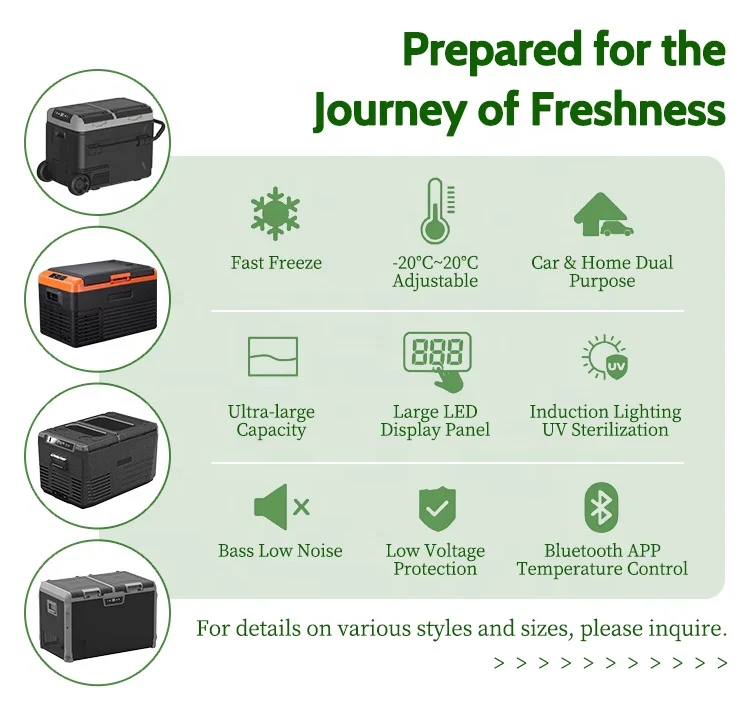 12 فولت 24 فولت 100-250 فولت ثلاجة سيارة AC.684.171 ثلاجة محمولة 35L RV يخت الصيد التخييم صندوق تبريد كهربائي ضاغط الثلاجة