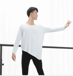 1 sztuk/partia mężczyzna na co dzień nieregularne topy Latin dance topy taniec nowoczesny luźne męskie tańce