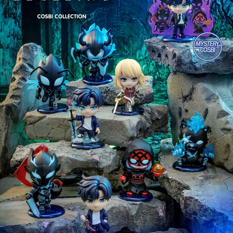 Genuine Hot Toys COSBI Solo Leveling Mini Figure Blind Box Sung Jinwoo Shadow Army Collection Cute Q Version Desktop Ornament