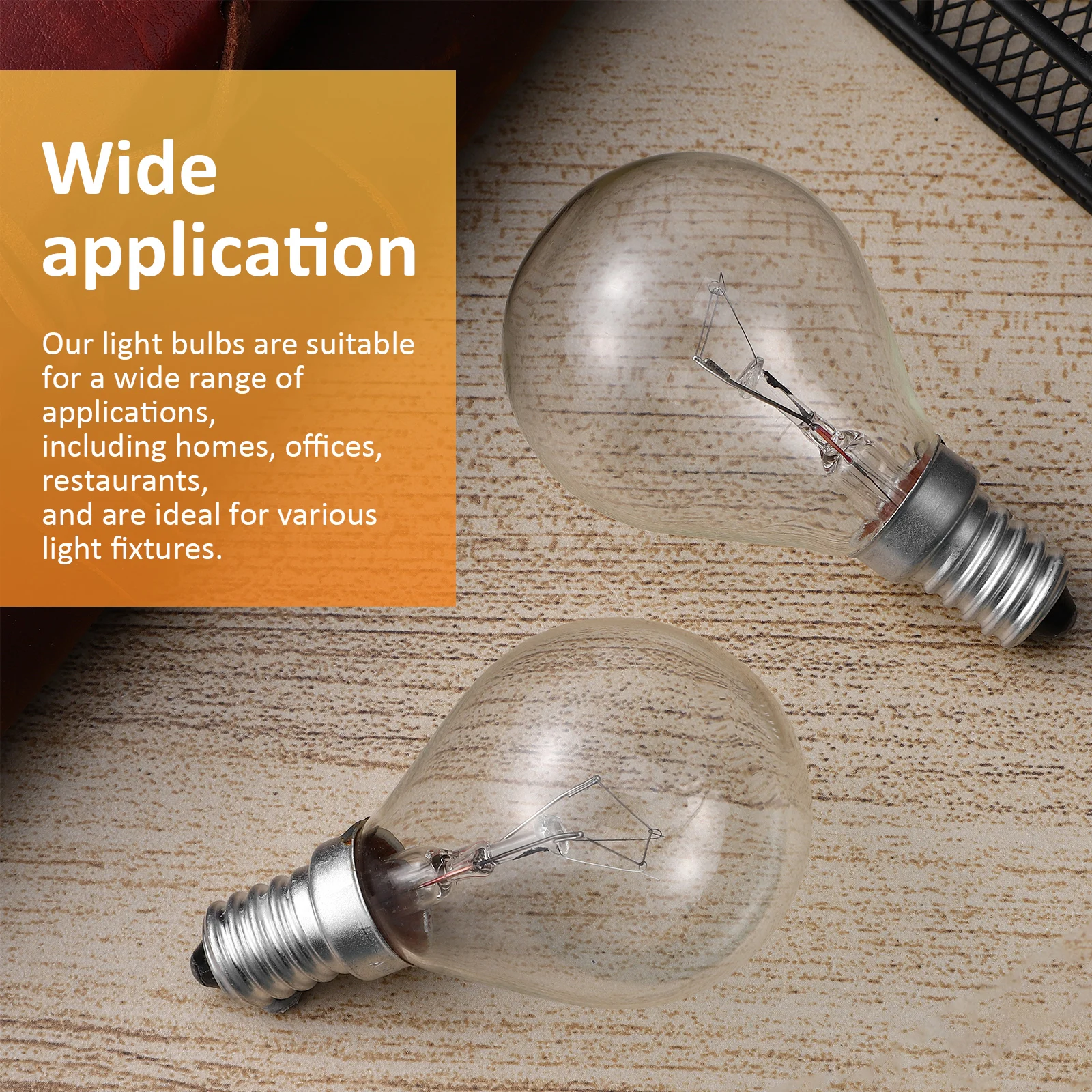 

Frosted Light Bulbs Transparent Warm Aluminum Glass E14 Screw Household LED Lamp For Home Office Restaurant Wax Burner