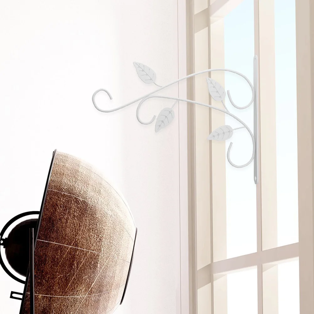 Wall-mounted Iron Hook Plant Flower Pots Decorative Hanging Basket Support Shelf for Household Bedroom Decoration