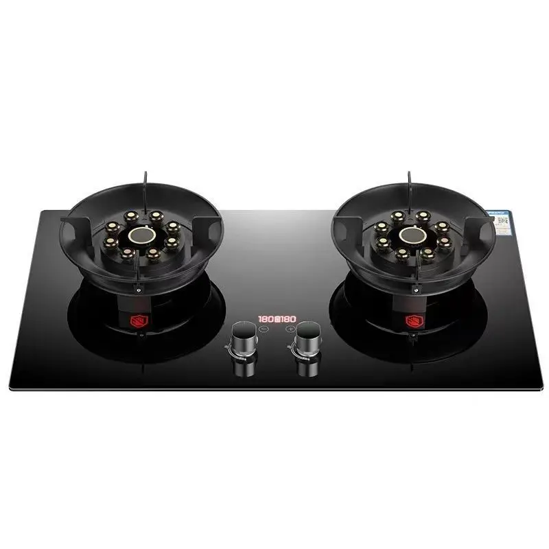 Flip gas double stove two-purpose platform bilateral timed nine-cavity fire windproof energy gathering stove  gas cooktop