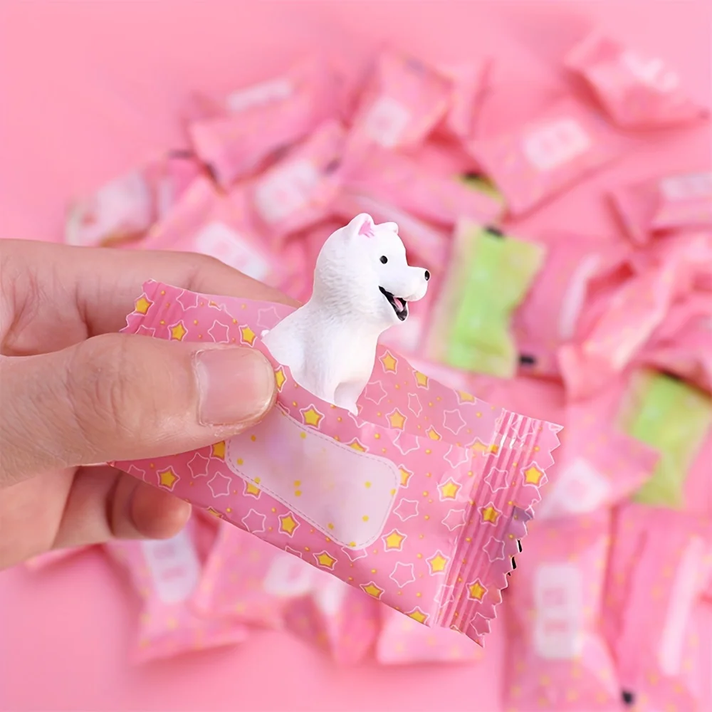 

10 шт. милые мини-имитация животных, миниатюрная еда, мини-игрушки для бутылок с напитками, поддельная сумка для конфет, рождественская вечеринка, подарок-сюрприз