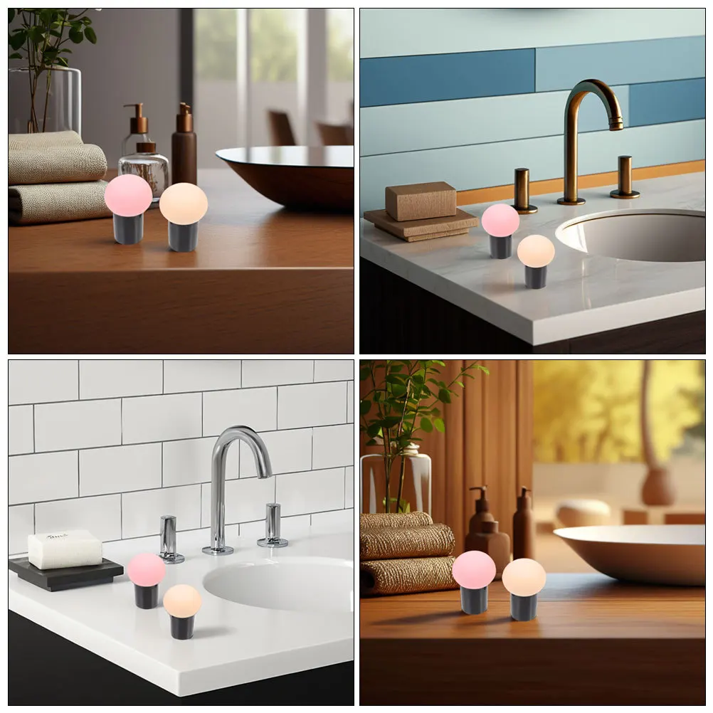 Set di 6 spugne per trucco con testa a fungo, a doppio uso, per fondotinta asciutto e bagnato, spugna morbida per ombretto, fard in crema liquida