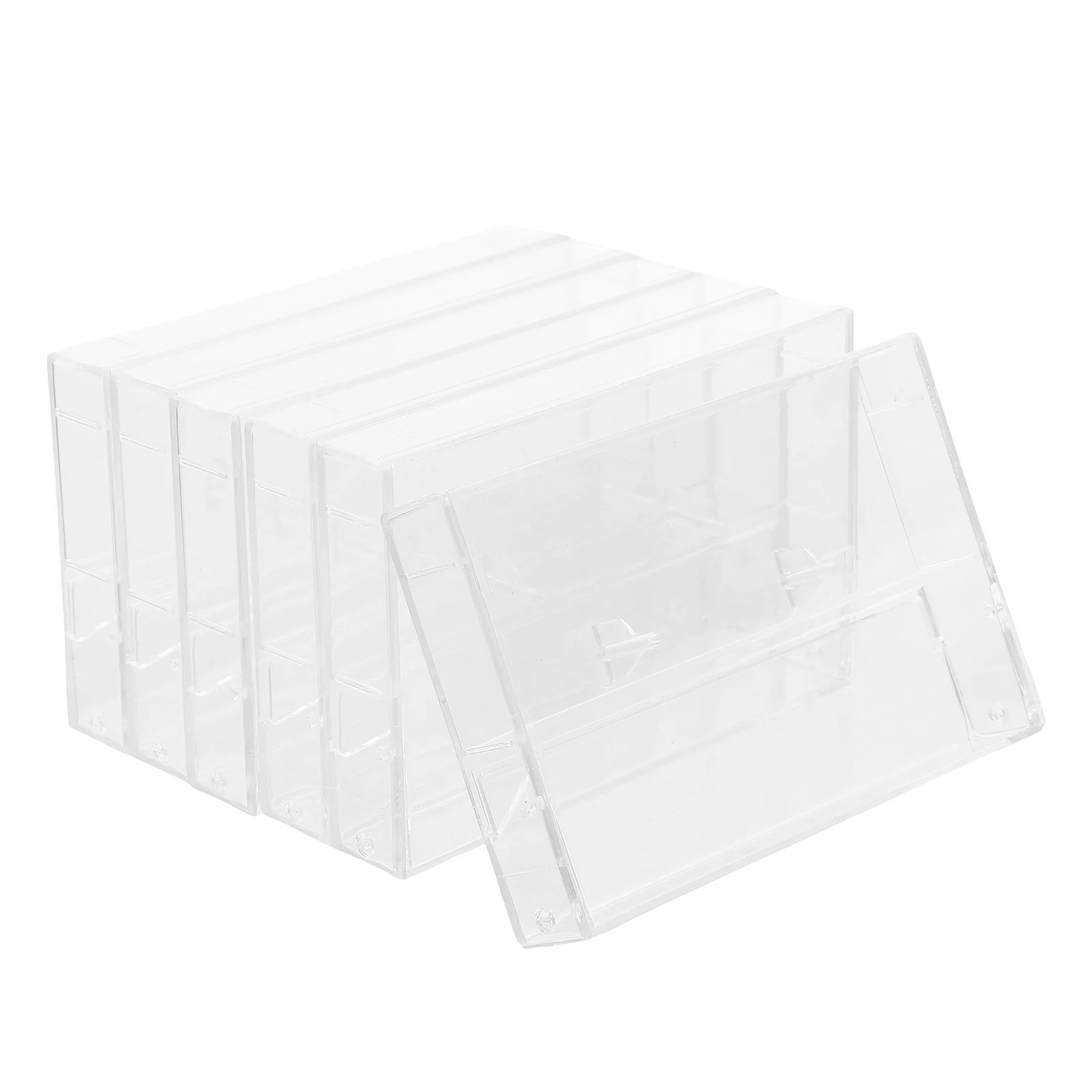 

6 Pcs Cassette Tape Case Storage Empty Boxes Holder for Car Audio Display Cases