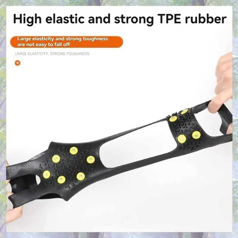 في الهواء الطلق الأسنان مسمار الثلوج المضادة للانزلاق أغطية الحذاء المضادة للانزلاق أغطية الحذاء المضادة للسقوط الجليد انتزاع عشرة الأسنان مخالب الثلوج M الحجم