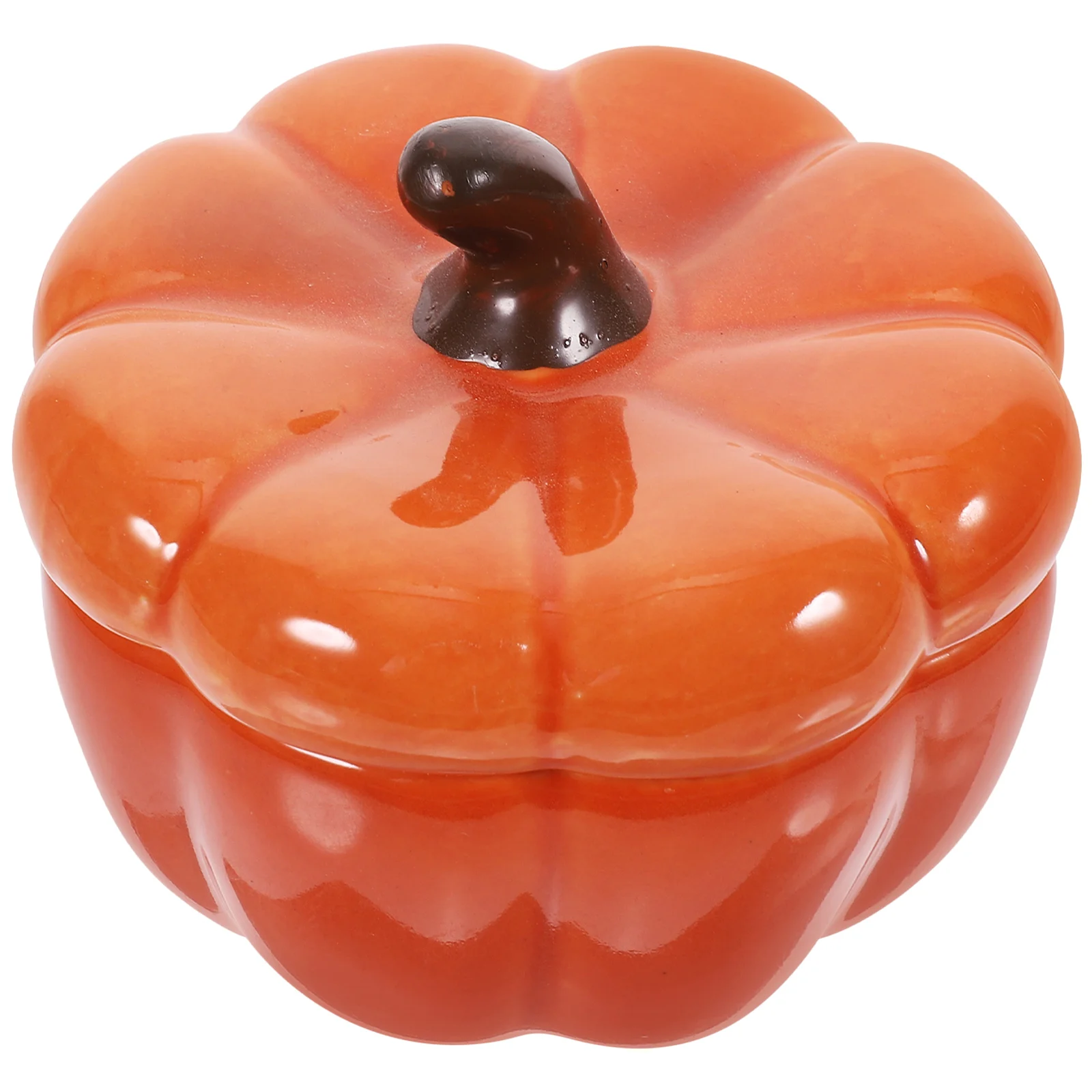 

Ceramic Pumpkin Candleholder Halloween Adorn Orange Exquisite Craftsmanship Unique Decorative Stand Ceramic Candlestick