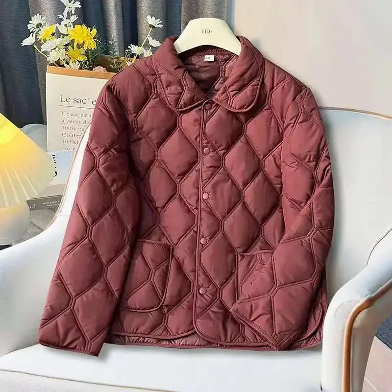 

Thin Down Cotton Jacket Women Parkas 2026New Autumn Winter Warm Cotton Padded Coat Fashion Korean Outwear Ladies Casual Overwear