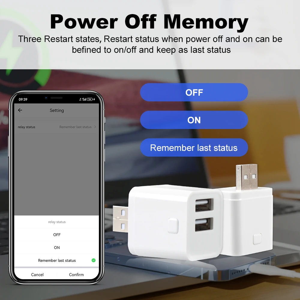 Tuya WiFi/Zigbee Smart Micro 1 2 3 USB Adaptor Switch 5V Mini USB Power Adaptor Voice Control Plug for Alexa Google Yandex Alice