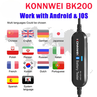 KONNWEI BK100 BK200 6V 12V 24V Bluetooth 5.0 Car Truck Battery Tester waveform Monitor 100-2000 CCA