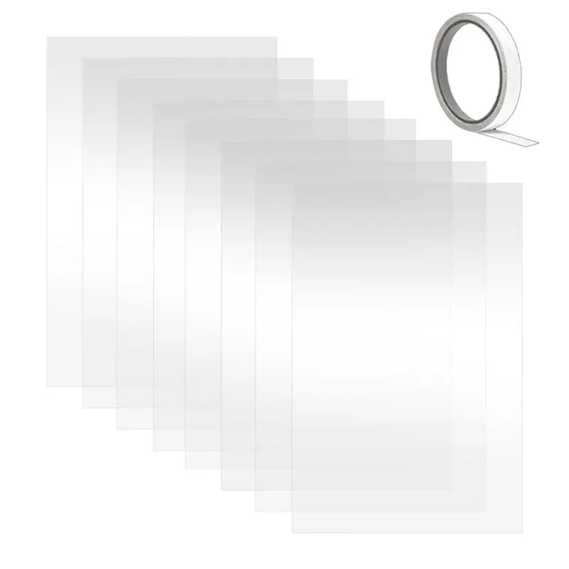 

【AA86】Protective Film 23 X 11 Inch For Sandblast Cabinet Inner Lens- 8 Pcs Abrasive Blasting Cabinet Lens Cover Included