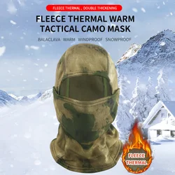 Fleece Thermal Tactical Camouflage Balaclava Full Face Masks Winter Warm Windproof Cycling Hiking Skiing Camo Scarf Mask Hats