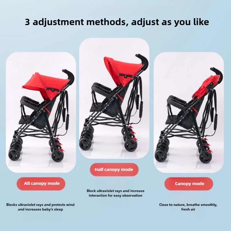 Twin Baby Stroller Lightweight Double Folding Stroller Foldable, Five-point Safety Belt, Safe and Stable