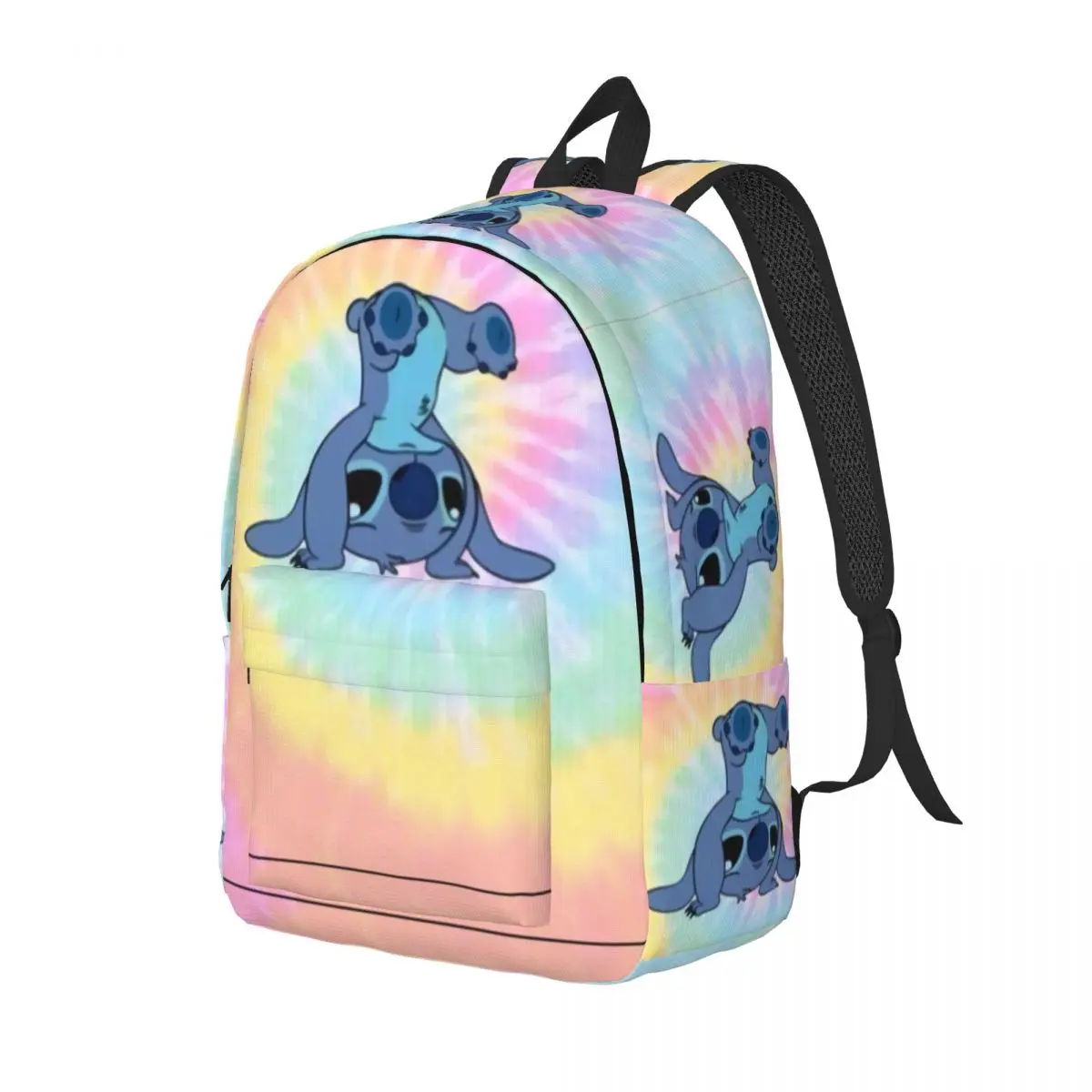 Custom Stitch Upside Down Anime Canvas Backpack for Women Men Waterproof College School Bag Print Bookbags