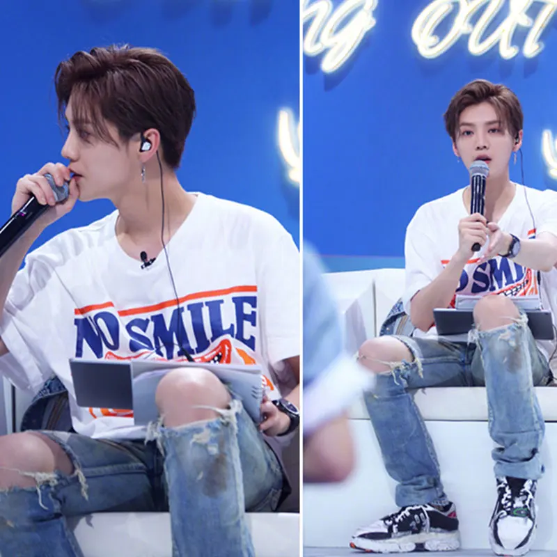 T-shirt in Puro Cotone Stile Street con Stampa Casual Vestibilità Comoda Maglietta Estiva da Uomo per Primavera Autunno