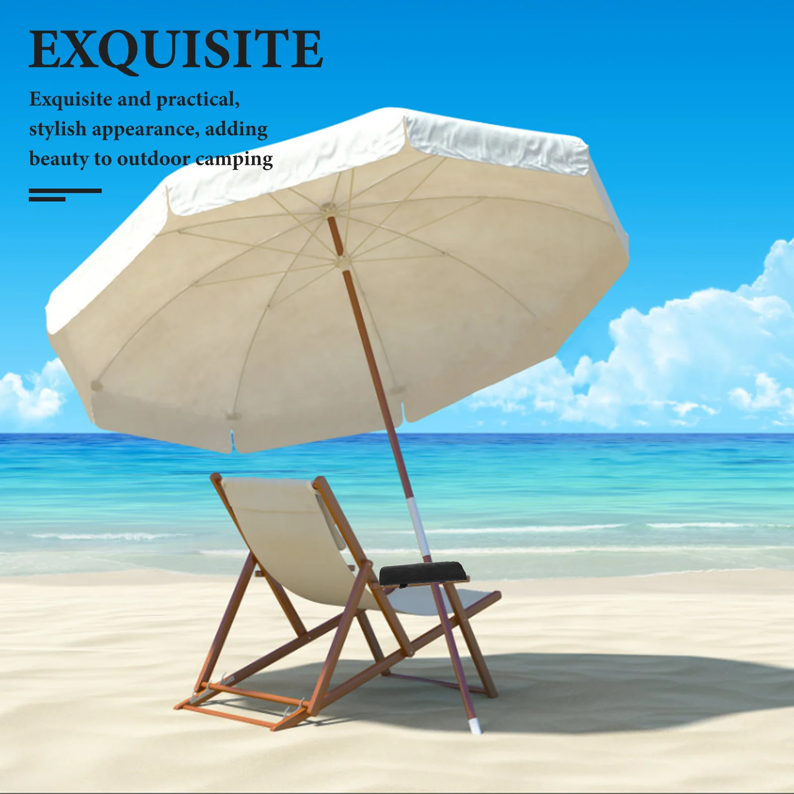 

1 Pair Foldable Armrest Pads Comfortable Fabric Chair Elbow Cushions For Outdoor Camping Travel Beach Chairs Balcony Seating