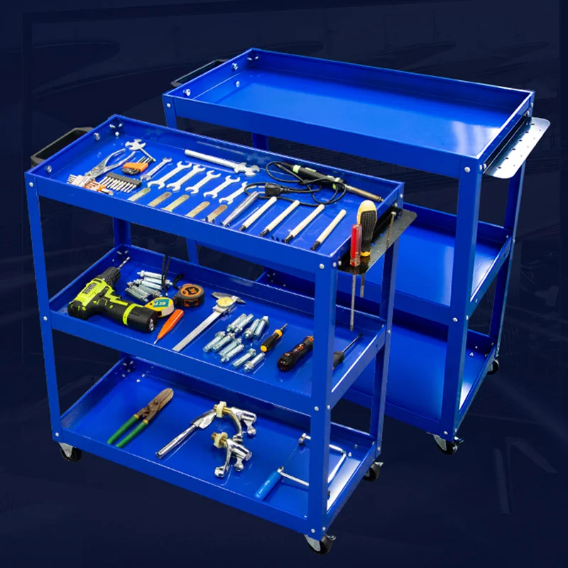 Tool cart multifunctional shelf layer hand push tool cart maintenance storage rack mobile cabinet auto repair turnover cart