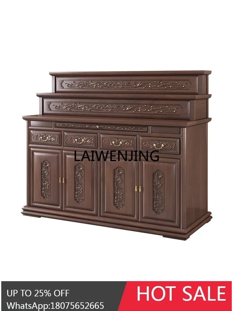 SGF ebony Buddhist hall serving table incense table three-layer Tibetan style