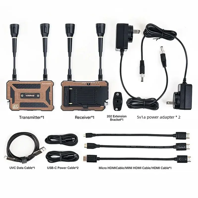 Penerima pemancar 4K nirkabel, penangkap Video kit ekstender kompatibel HDMI untuk kamera DSLR, proyektor, Streaming langsung ke TV