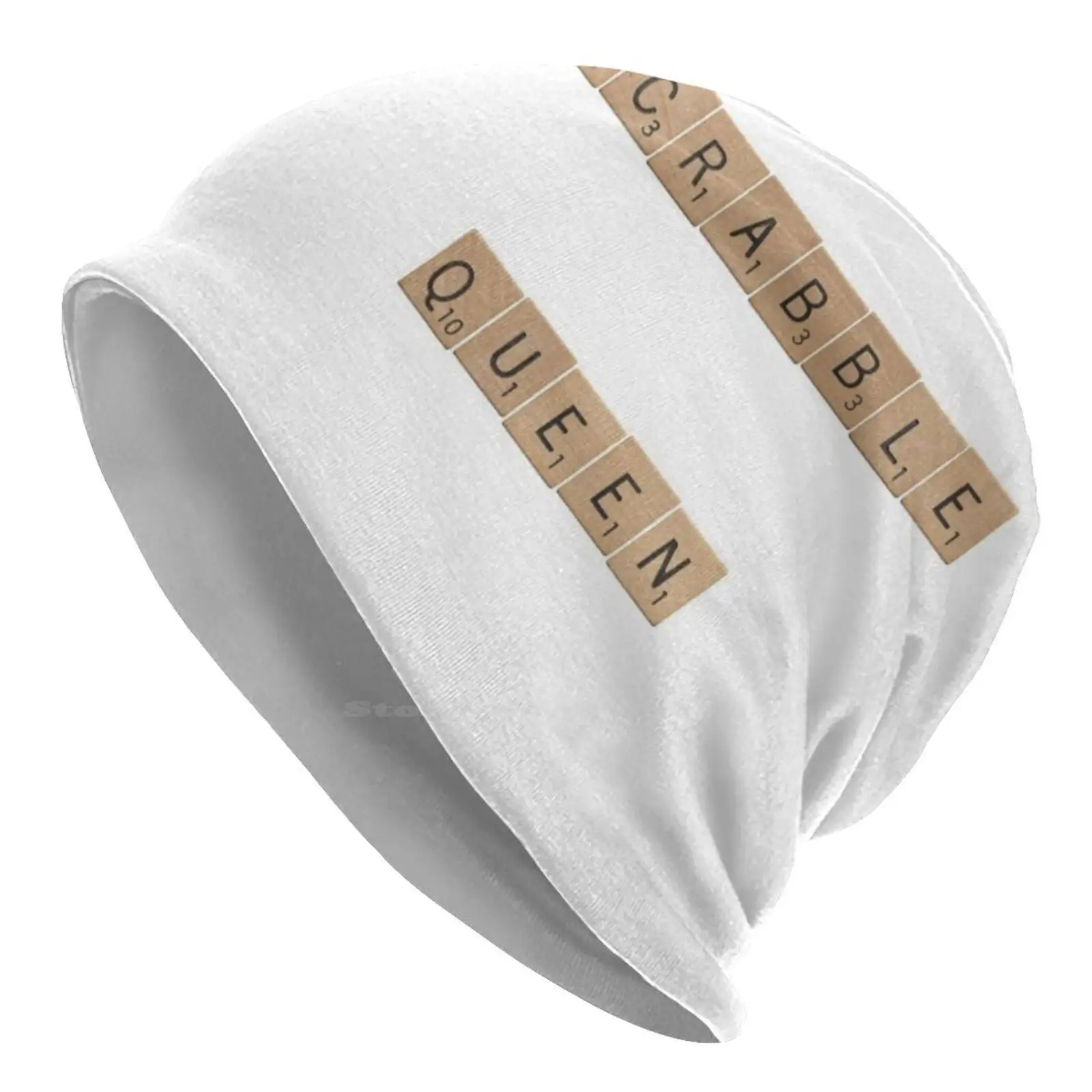 Scrabble Queen Knitted Hat Warm Beanie Outdoor Caps Scrabble King Queen Words Smart Geek Clever Funny Nerd