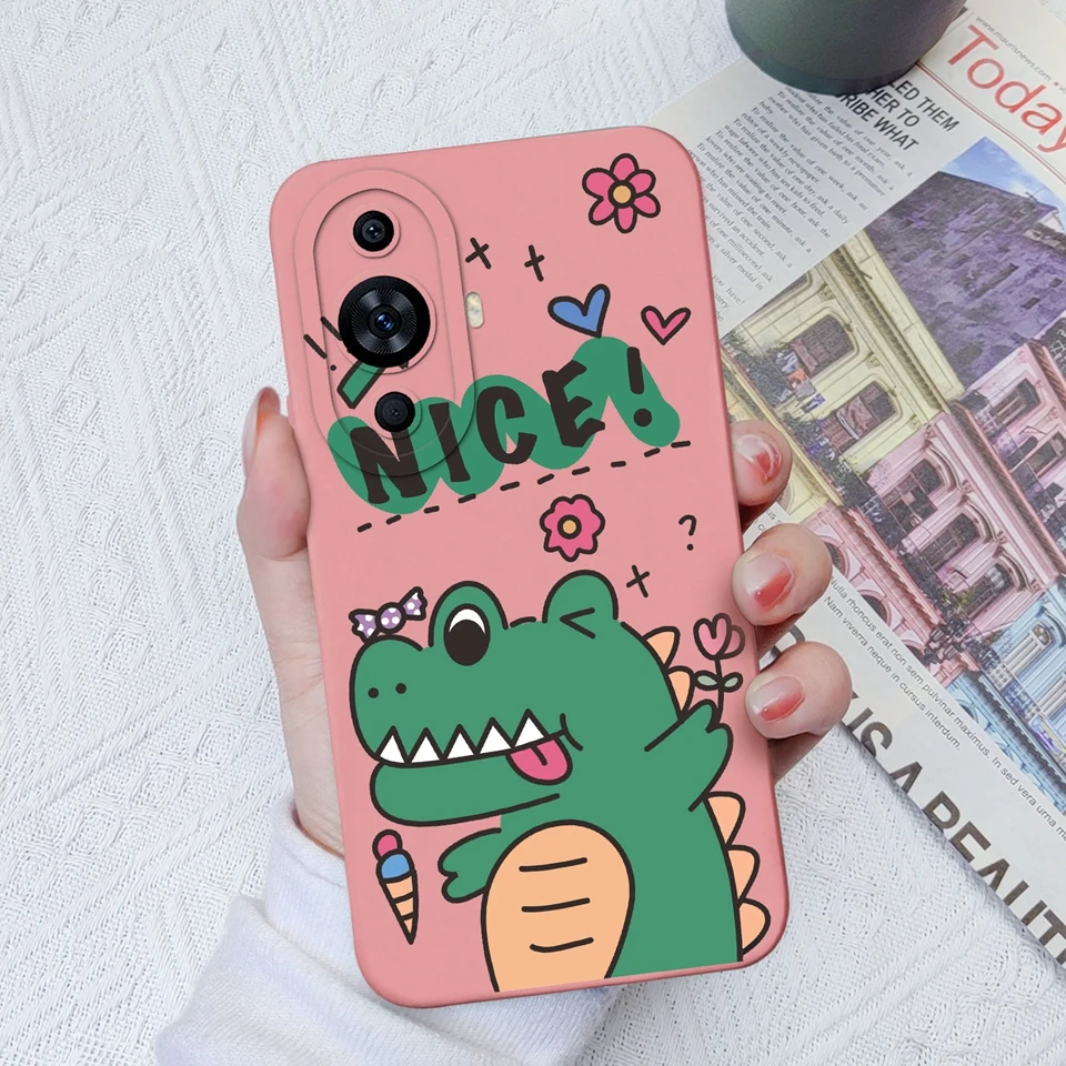 Case For Huawei Nova 11 Nova 11 Pro Nova 11 SE Cute Dinosaur Silicone Protective For Huawei Nova11 Nova11Pro Nova11SE Back Cover