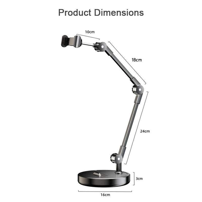 1 Pcs Overhead Shooting Phone Tablet Holder Desktop Adjustable Live Bracket for Food Shoot Unboxing Vlog Online Class Selfie