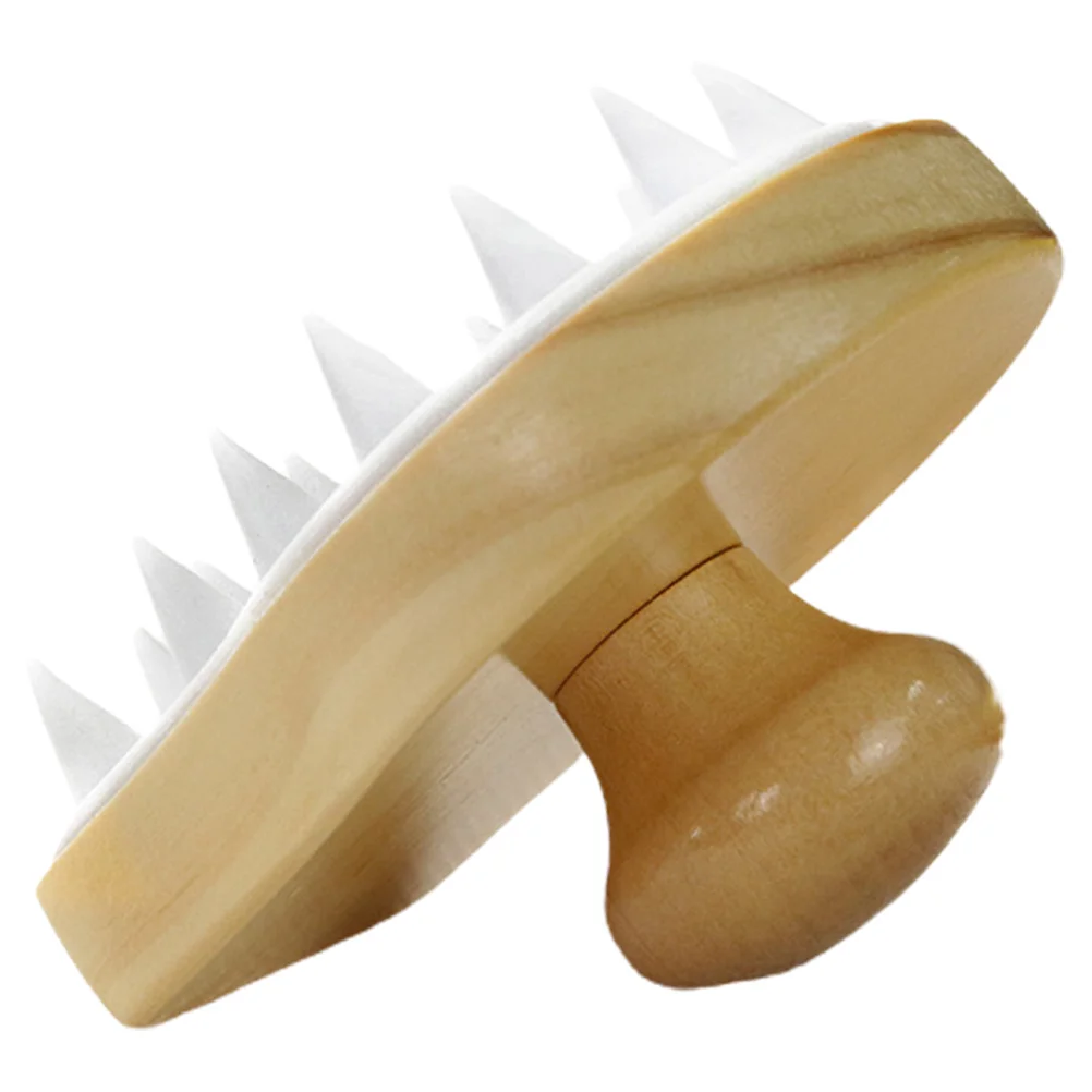 

Wooden Washing Brush Scalp Massager For Dandruff Removal Shower Hair Scrubber Exfoliator Tool Wet Dry Hair Care Massage