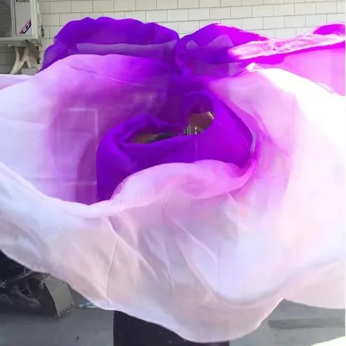 Imagen 1 del producto Velos de seda clásicos de 250x114cm, accesorios para actuación en escenario, bufanda de mano, chal lanzado, accesorio de traje de danza del vientre fluido