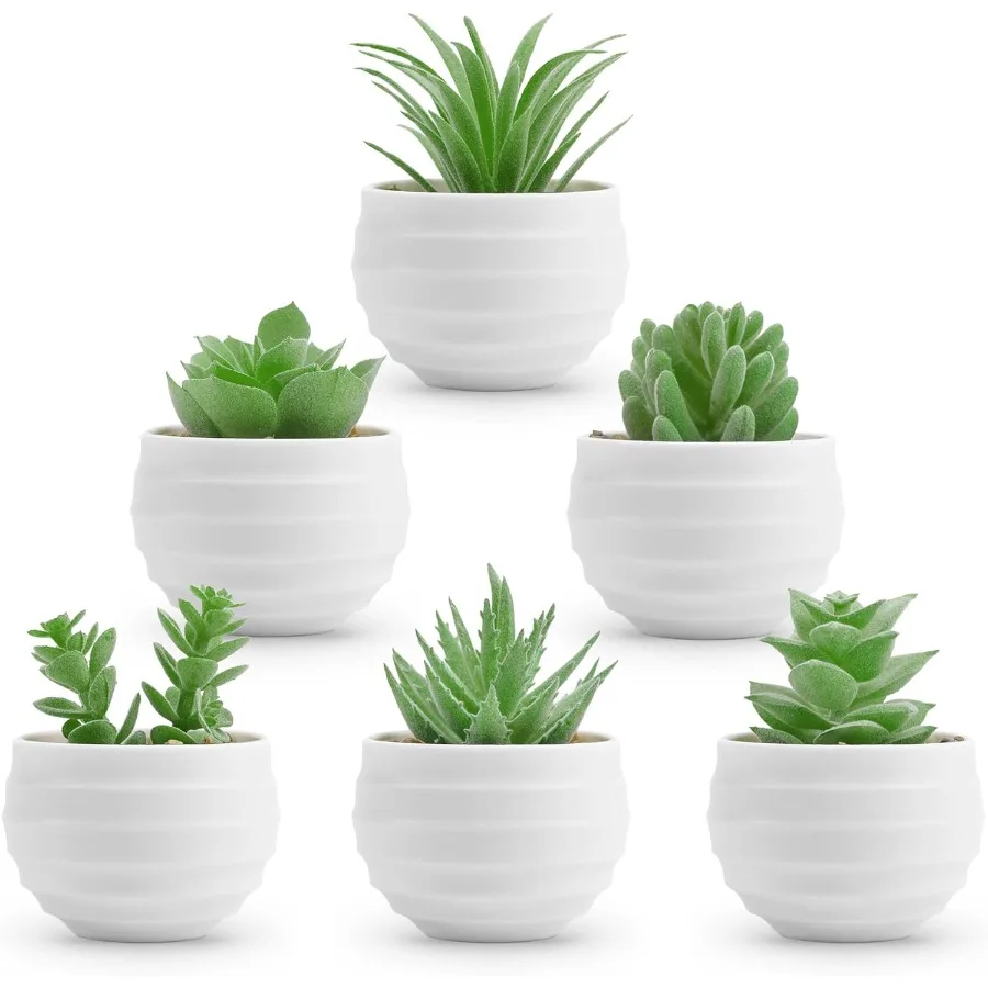 

6-упак. поддельные растения, маленькие реалистичные суккуленты, искусственные растения для домашнего декора комнаты в помещении